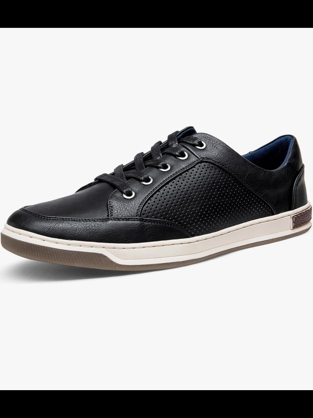 Men's Black Casual Lace-Up Sneakers